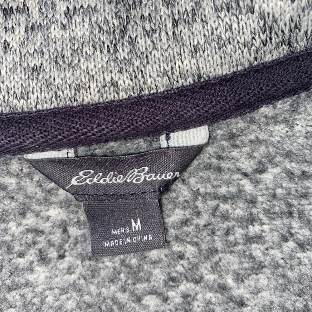 EDDIE BAUER Radiator Fleece Men’s Pullover in Gray Black (Trim) Size Medium - Picture 4 of 4
